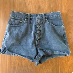 Madewell high-rise button-front denim shorts